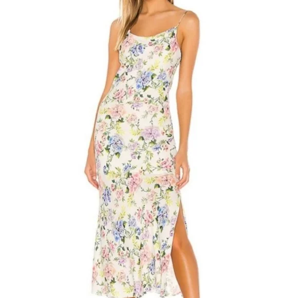 Alice + Olivia Harmony Slit Midi Wedding Guest Special Event Dress - Picture 1 of 6